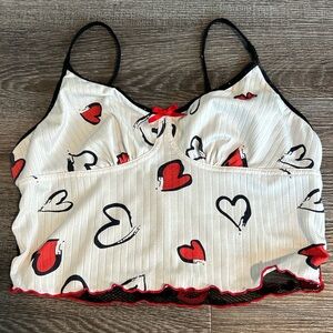 Heart Print Camisole Top